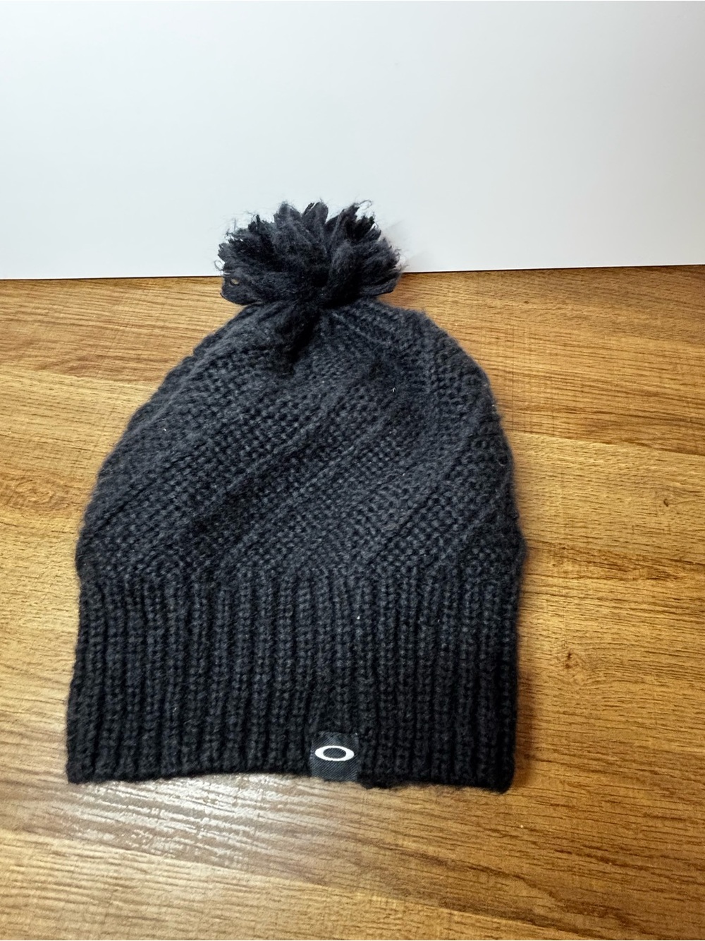 Oakley Black Knit Pom-Top Beanie
